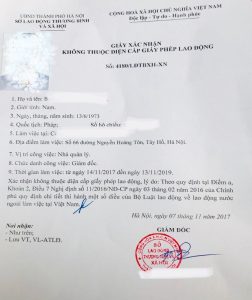 giấy phép lao động